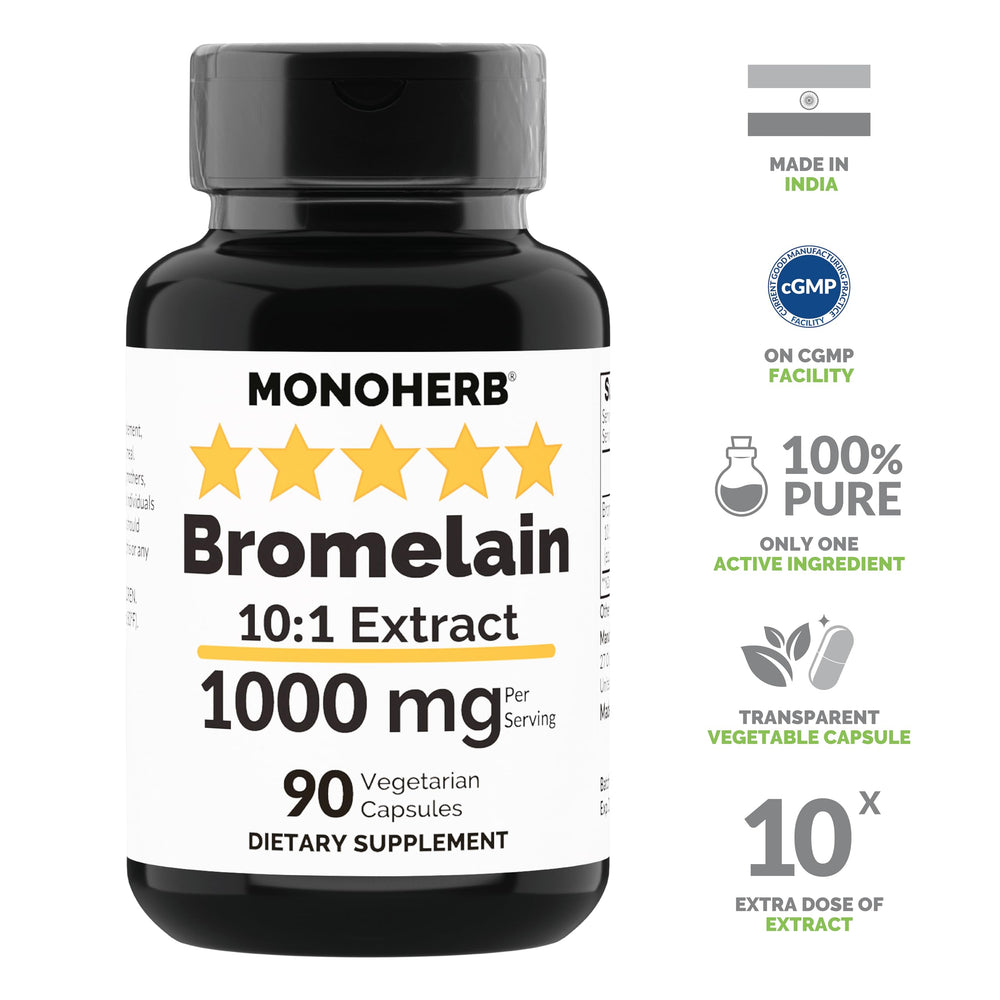 Transparent vegetable capsules containing bromelain extract