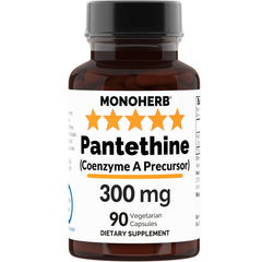 MONOHERB Pantethine 300 mg Capsule bottle and capsules