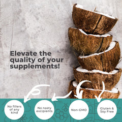 Ingredients panel for Monolaurin 1000mg capsules