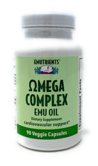 Montana Emu Ranch EMUtrients Omega Complex Emu Oil 750mg Soft Gels bottle front view
