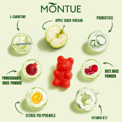 Person taking Montue ACV Gummies on the go