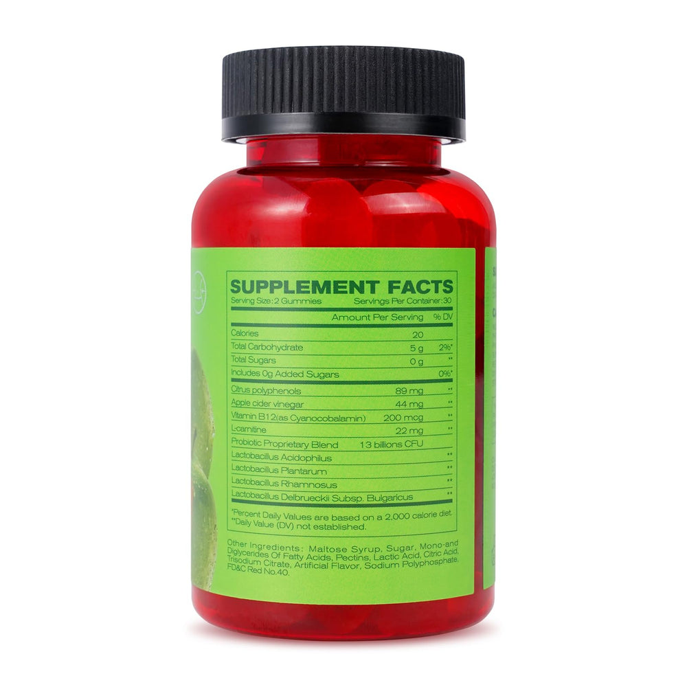 Close-up of ingredient list on Montue gummies packaging