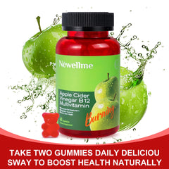 Non-GMO and vegan, gluten-free ACV gummies packaging