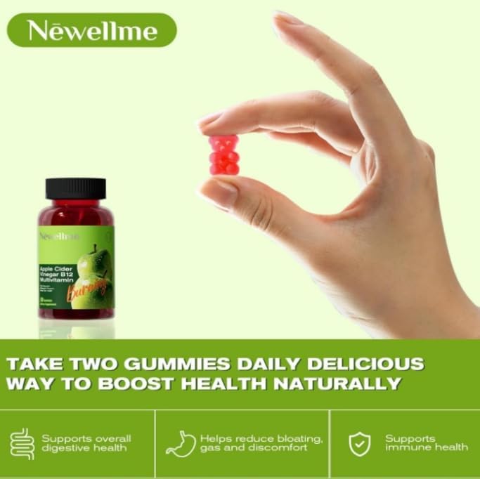 Montue Newellme gummy texture close-up highlighting soft apple chewability