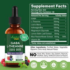 Mood Balance and Brain Focus GABA Drops – 2oz (60ml)