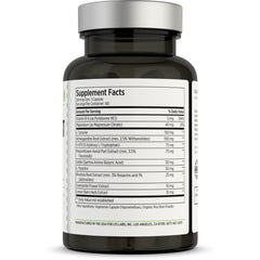 Mood Boost bottle highlighting stress relief and mood support