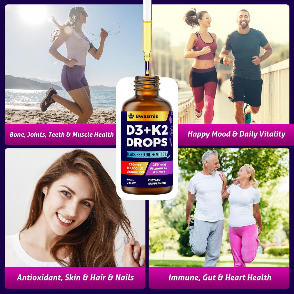 Mood and energy support from D3 K2 drops