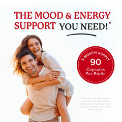 Graphic showing mood and focus benefits of saffron