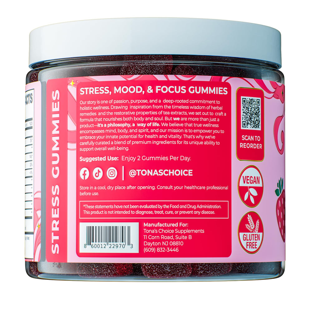 Gummies emphasizing mood focus and sleep support