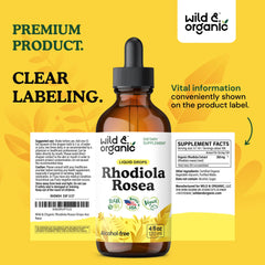 Rhodiola tincture for mood support and relaxation