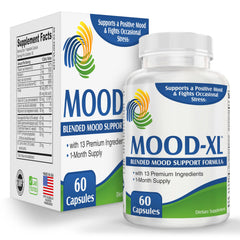 Close-up of Mood-XL ingredients list