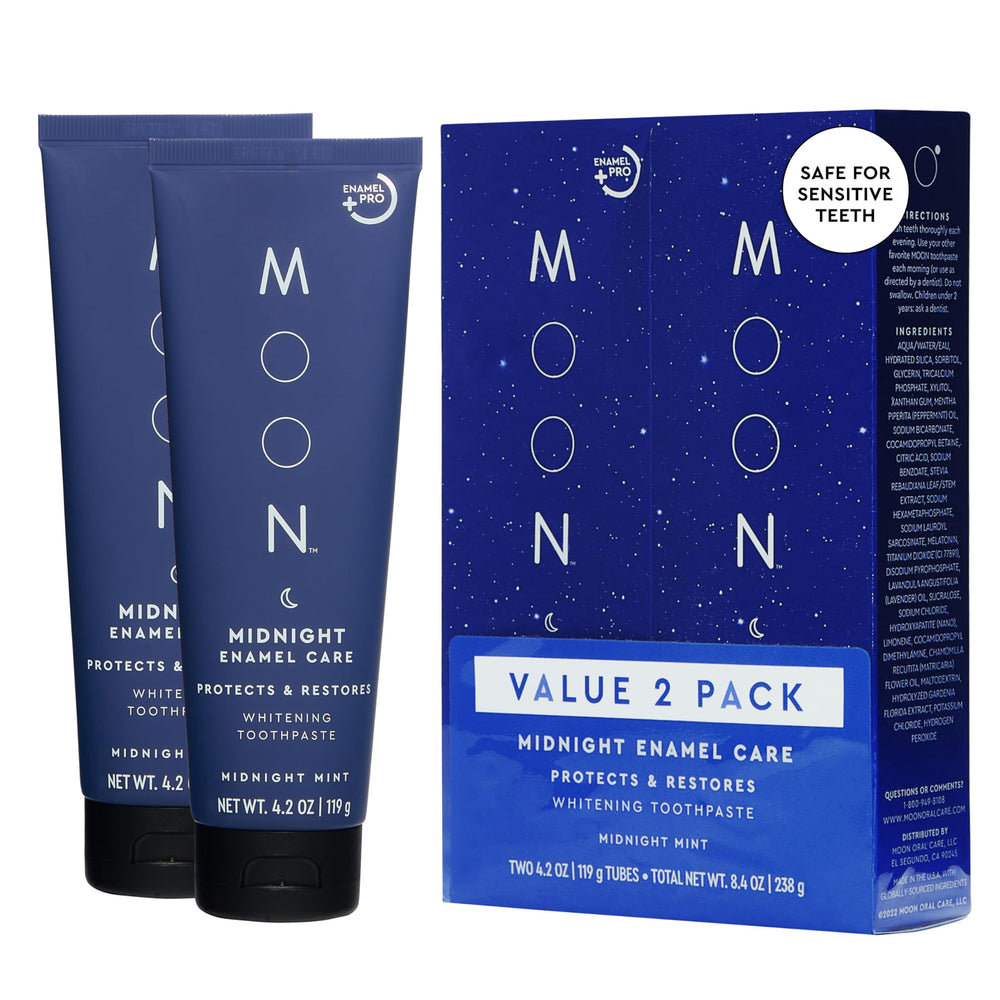 MOON fluoride-free hydroxyapatite toothpaste 2 pack packaging