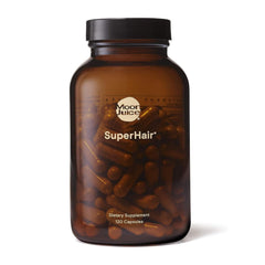 Moon Juice SuperHair bottle with 120 capsules
