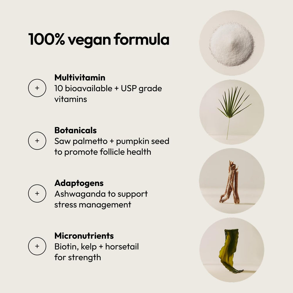 Kelp and Horsetail minerals for hair strength and texture