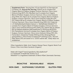 Label close-up for Moon Juice Ting Mango B-Complex