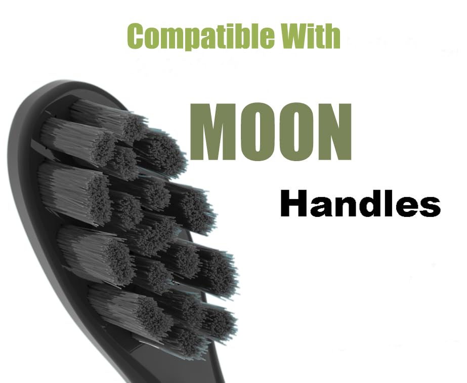 Individually wrapped Moon replacement brush heads for hygiene and travel