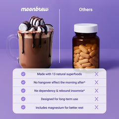 MoonBrew jar displayed with serving suggestions