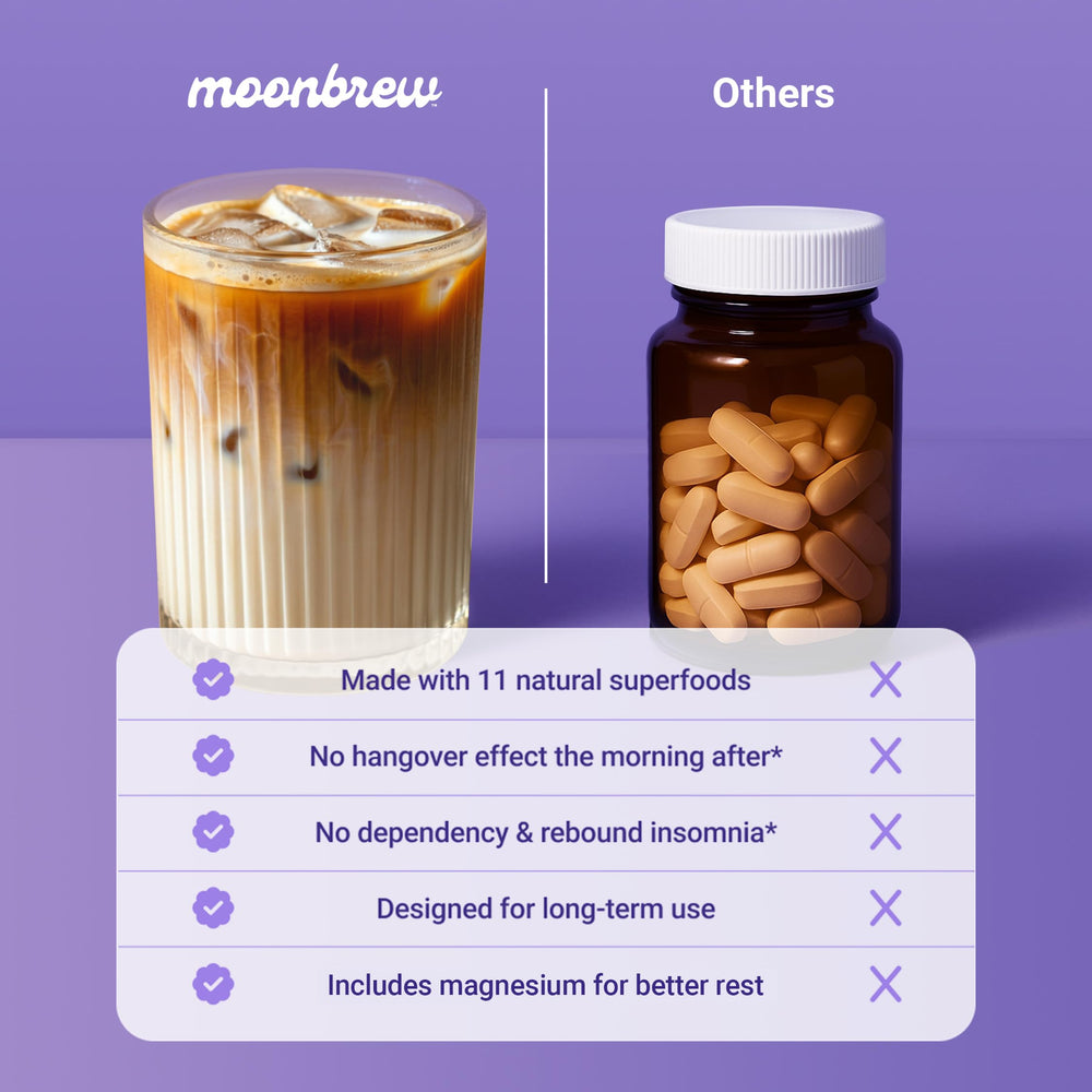 MoonBrew Sleepy Berry prepared as a hot beverage