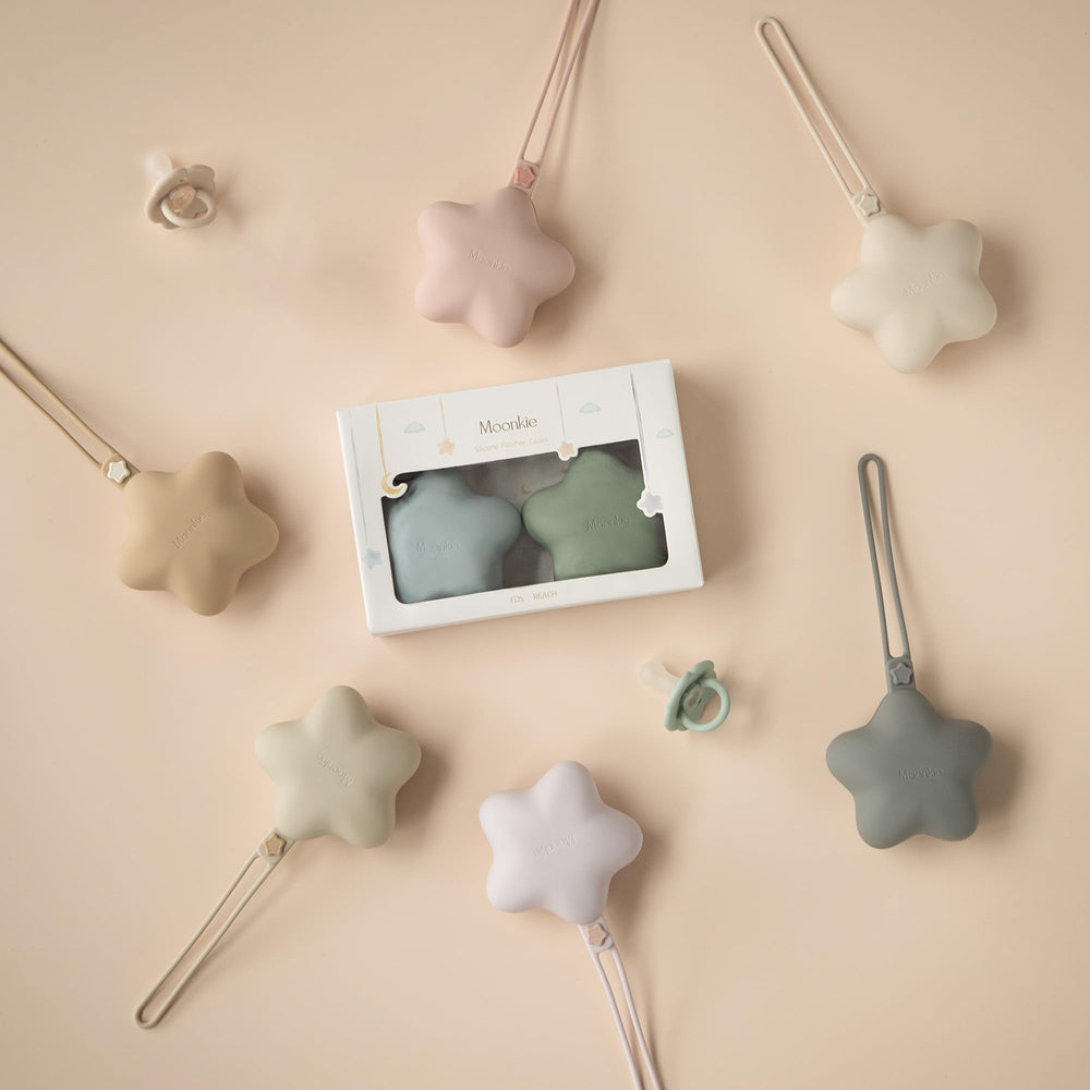 Close-up of Moonkie Pacifier Holder's dust-resistant surface