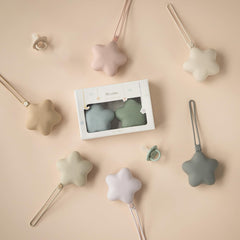 Close-up of Moonkie Pacifier Holder's dust-resistant surface