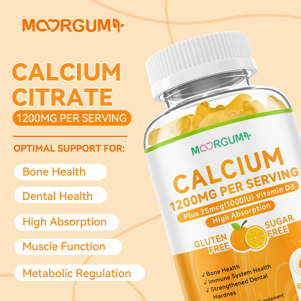 Close-up of orange MOORGUMY gummy