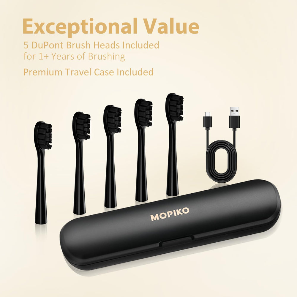 MOPIKO toothbrush with four replacement brush heads