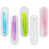 MorTime 5-Pack Portable Contact Lens Tool Case Set green with Inserter/Remover and Soft Tip Tweezer