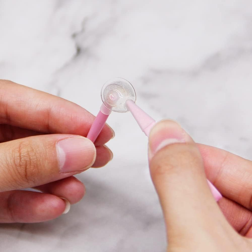 MorTime 5-Pack Portable Contact Lens Tool Case Set pink with Inserter/Remover and Soft Tip Tweezer