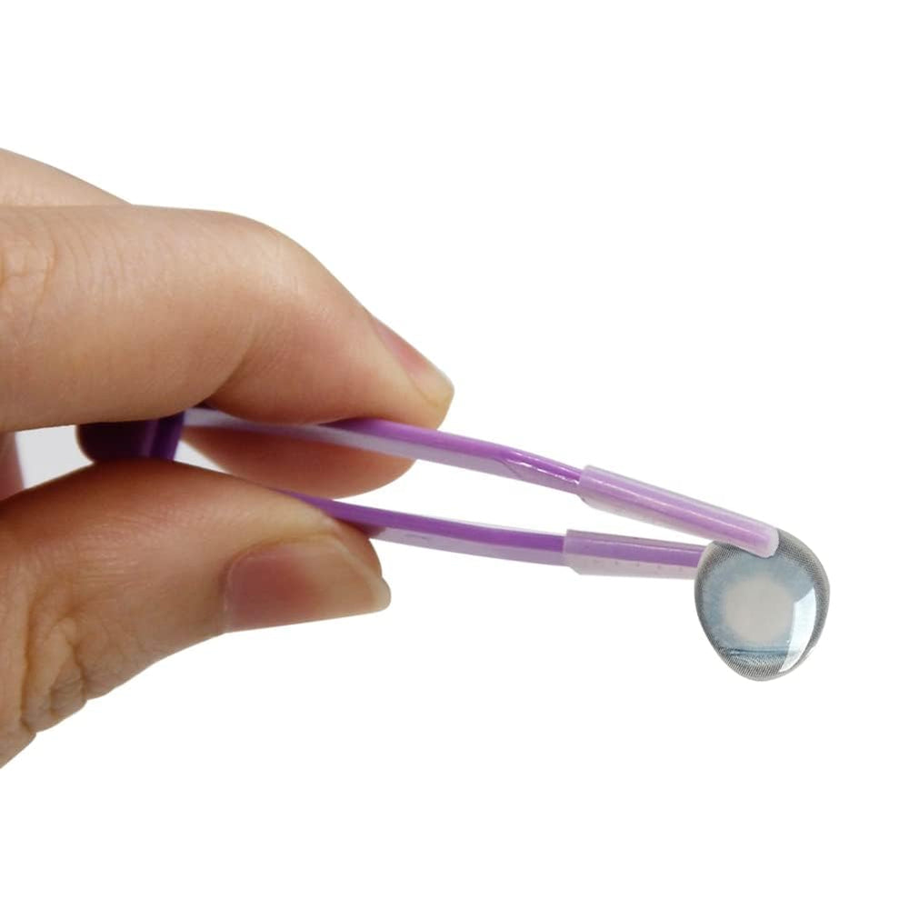 MorTime 5-Pack Portable Contact Lens Tool Case Set purple with Inserter/Remover and Soft Tip Tweezer