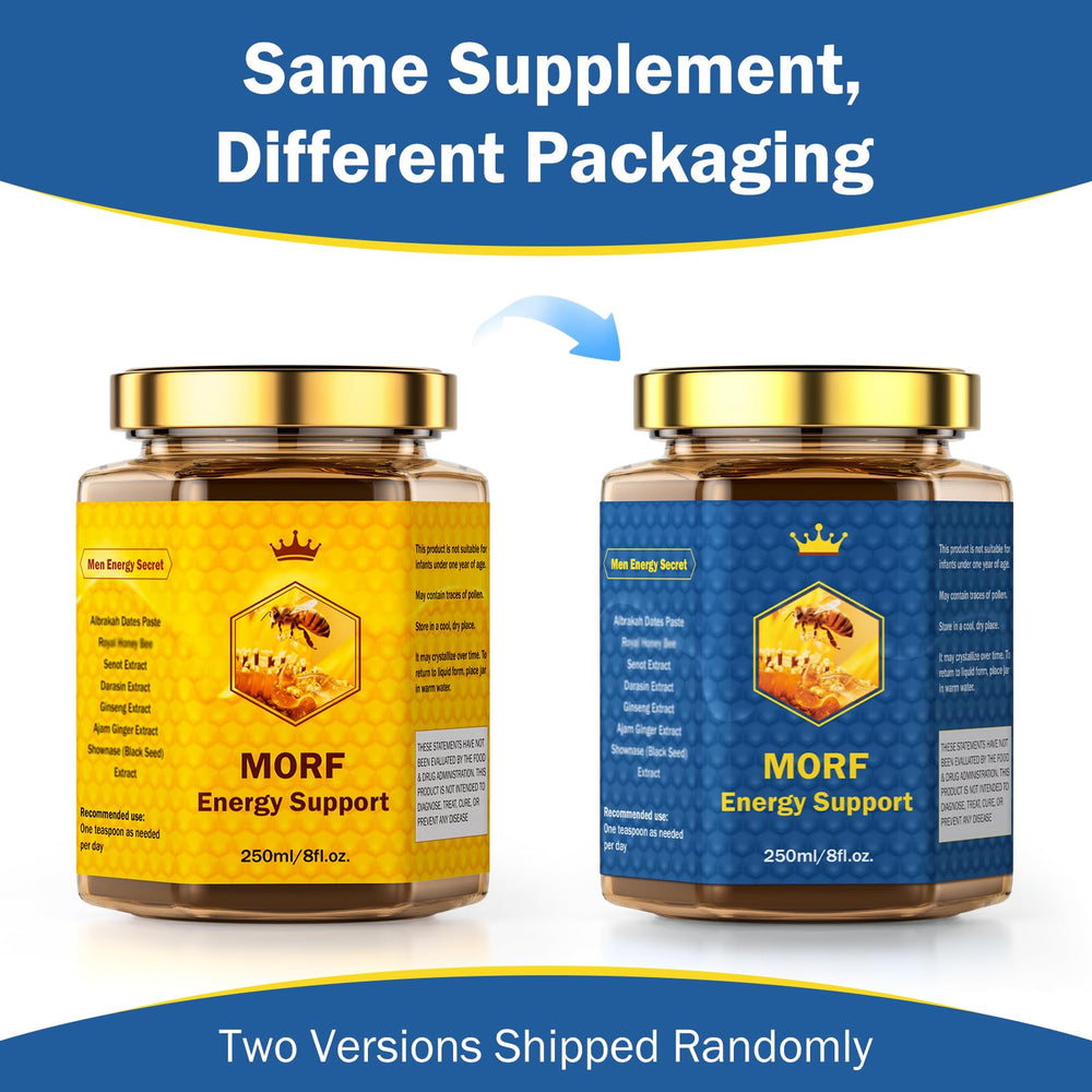 MORF Energy Support Honey pour stream ready for drizzle