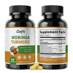 Front view of 2-pack Moringa Capsules bottle set