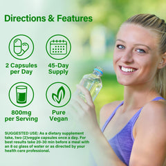 Moringa Capsules 800mg rich in antioxidants, minerals and amino acids