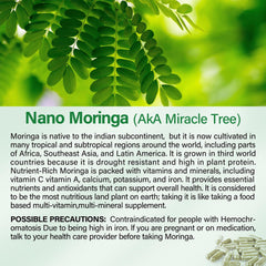 Illustration showing daily usage of Moringa Capsules 800mg