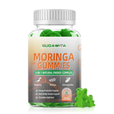 Front of Moringa Gummies for Men Lemon flavor bottle, 60 count