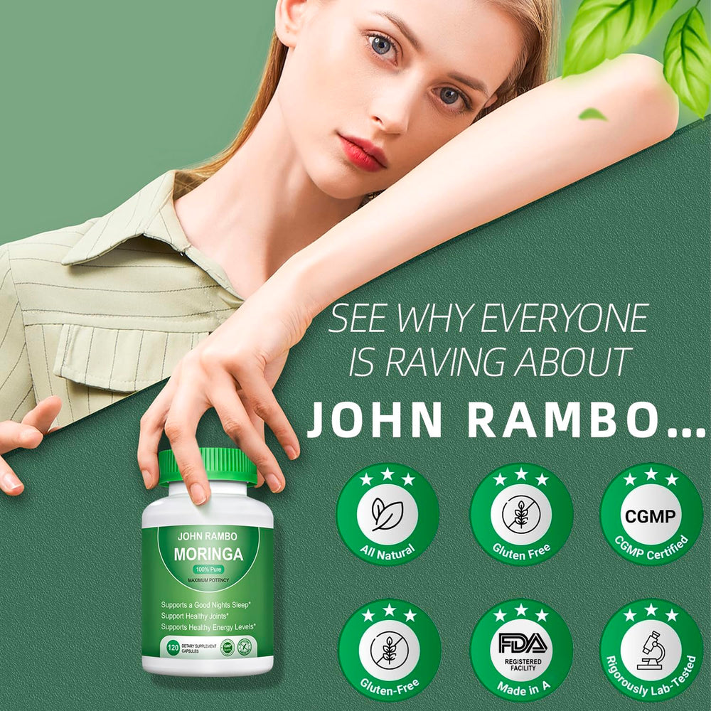 Nutritional facts for Moringa Powder Capsules 1200mg