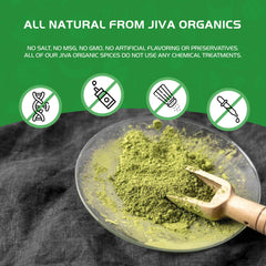 Moringa powder highlighting hair health benefits