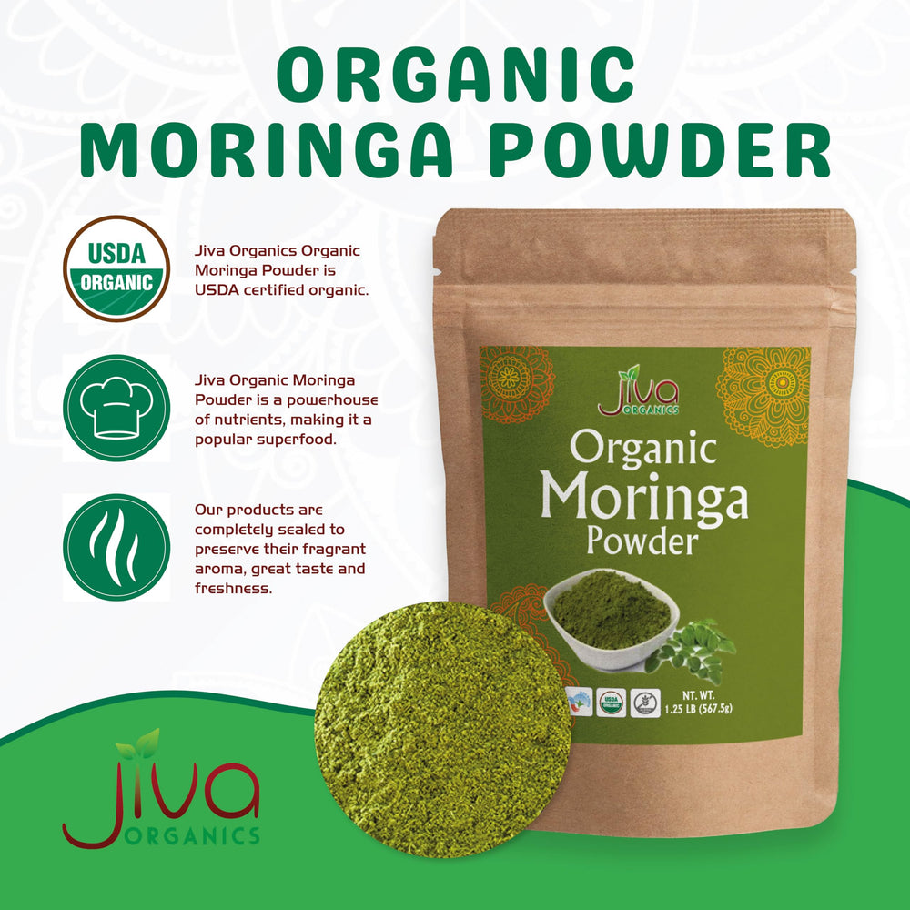 Moringa powder added to a smoothie