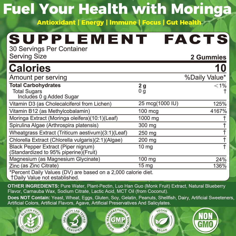 Close-up of gummies showing green color and texture