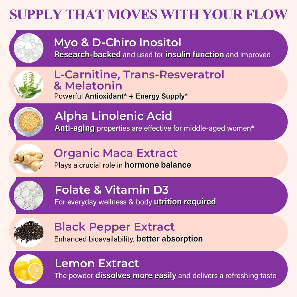 Woman adding Morivex powder to nighttime routine for hormonal support