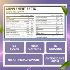 Morning Buzz Energy Powder orange-flavor tub closeup suggests citrusy pick-me-up