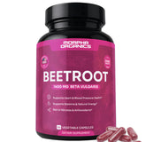 Morpha Organics Beet Root Capsules bottle front promotes clean energy support