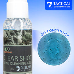Made in the USA label on Mossy Oak lens cleaner bottle