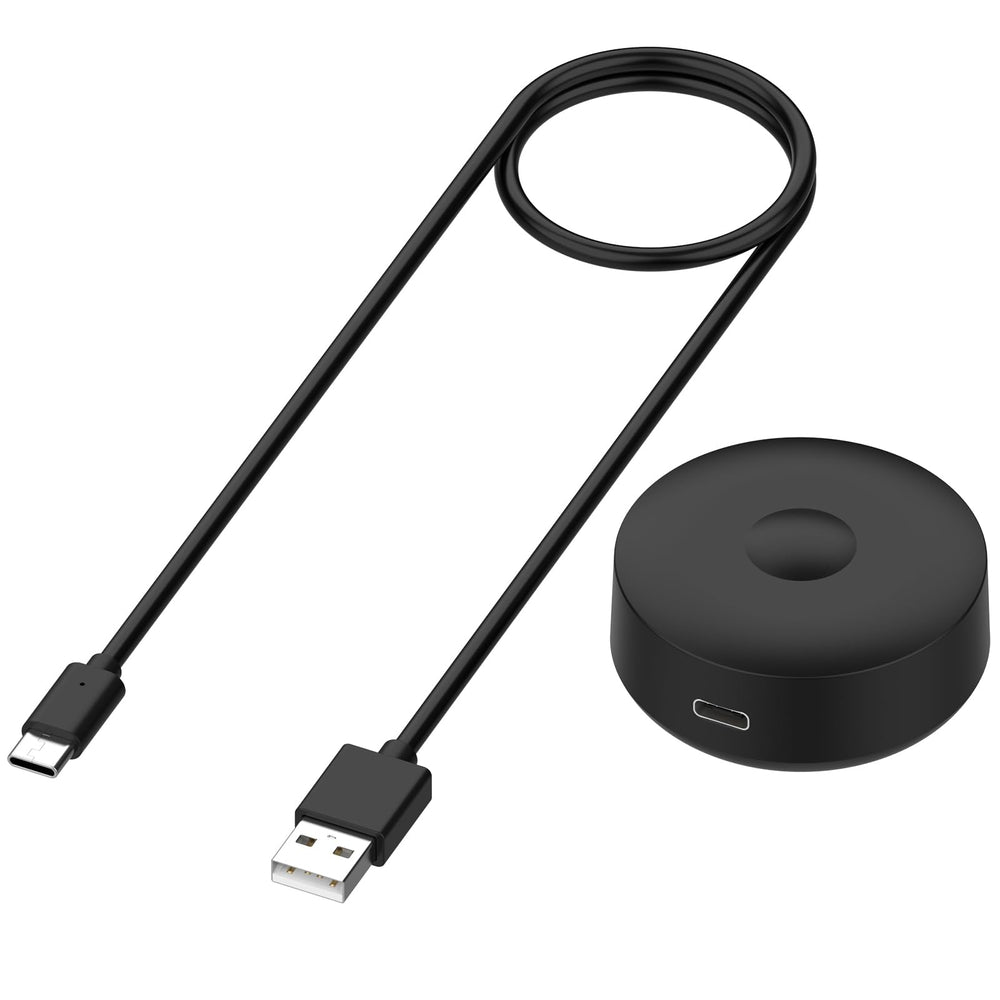 Close-up of MOTONG iO 10/9/8 charging dock in black