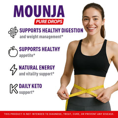 Front view of two Mounja Pure Drops bottles