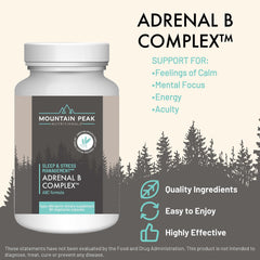Mountain Peak Adrenal B Complex label close-up