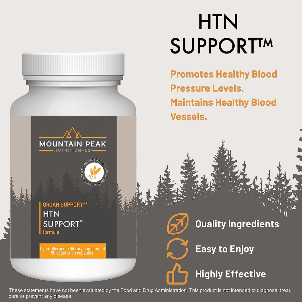 Close-up of HTN Support product label
