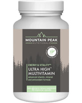Bottle of Mountain Peak Nutritionals Ultra High Multivitamin for Men and Women, 180 vegetarian capsules