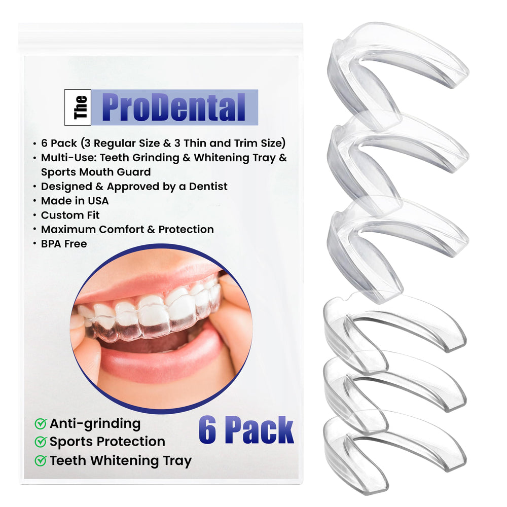 Six-pack customizable mouth guards for bruxism and grinding teeth