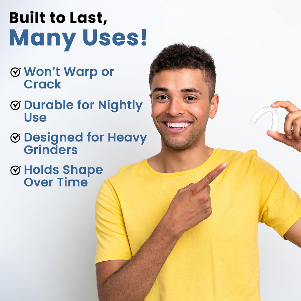 Durable mouth guards for night use, sports, or whitening trays