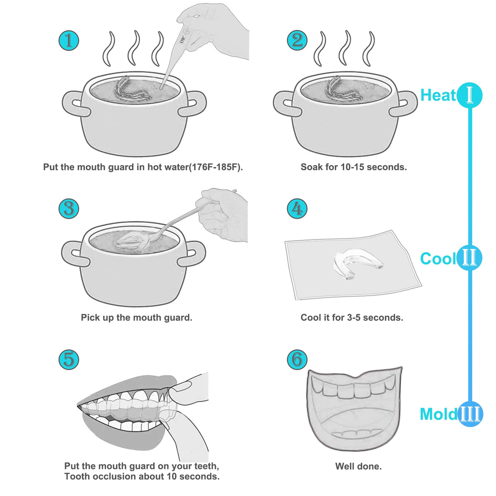Pink mouth guard in two sizes for customizable fit
